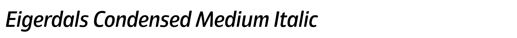 Eigerdals Condensed Medium Italic image